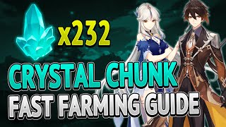 CRYSTAL CHUNK ALL Locations FAST FARMING ROUTE  Genshin Impact 25 [upl. by Alberic]