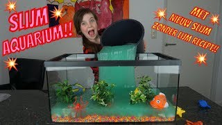 DIY  SLIJM AQUARIUM  SLIJM ZONDER LIJM  Bibi [upl. by Naimaj]