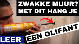 Leer hoe je simpel een sterke bevestiging maakt in een zwakke of een holle muur [upl. by Tudela]