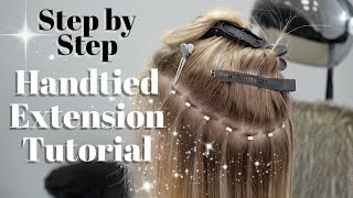 HANDTIED EXTENSION TUTORIAL NEW METHOD Wholy Hair [upl. by Australia]