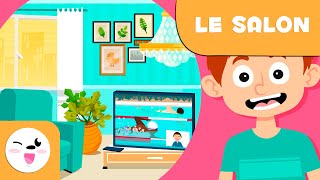 LE SALON  Objets de la maison  Vocabulaire pour les enfants [upl. by Nahtanaj]