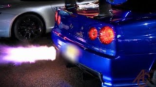 Nissan Skyline GTR R34  AntiLag LAUNCHES [upl. by Melisa]