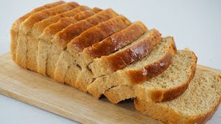 No Knead Whole Wheat Bread Quick And Easy [upl. by Lemmueu]