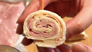 HAM AND CHEESE PINWHEELS [upl. by Mclaughlin216]