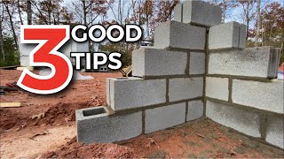 3 Great Tips for Blockwork  Build A Foundation [upl. by Negroj514]