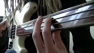 Funky Fretless Bass Grooves with Double Stops [upl. by Normandy559]