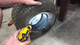 How to Install tube in lawn mower tire [upl. by Leblanc254]