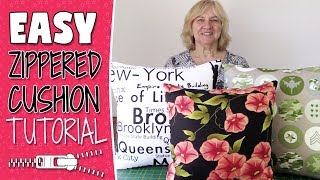 EASY Zippered Cushion Cover Tutorial [upl. by Hausner]