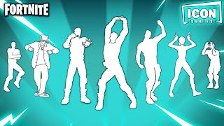 ALL FORTNITE ICON SERIES DANCES amp EMOTES [upl. by Julina136]