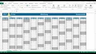 Kalender  Jahresplaner Excel 2013  Teil 1 [upl. by Cornelius]