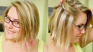 How to Slice Highlights Chunky Blond Weave Tutorial [upl. by Haramat]