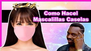 Como hacer MASCARILLAS de TELA Tapabocas barbijos cubrebocas FACIL en 3 min [upl. by Missi]