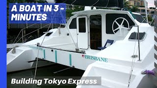 How to build a boat 40ft catamaran  3 min overview amp building timeline [upl. by Katine]