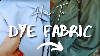 How To Dye Fabric DIY Dyeing Tutorial cotton  naturals [upl. by Nevuer676]