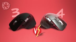 Logitech MX Master 3 vs 4  Quick Breakdown [upl. by Llorrac]