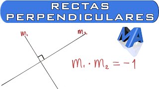 Rectas perpendiculares  Ecuación de la recta [upl. by Esinahs478]