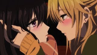 Best Yuri Kiss Scene 💕 Romance Anime [upl. by Ahsiela423]