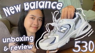 NEW BALANCE 530  unboxing review amp how i style them [upl. by Addi]