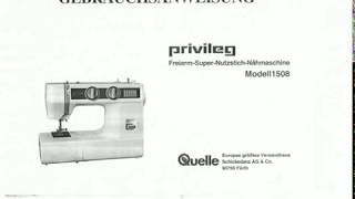 Manual Privileg Supernutzstich 1508 Nähmaschine Sewing machine Швейная машина Instruction [upl. by Ahsilef]