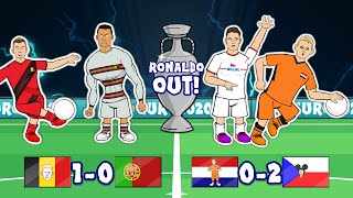 😡Ronaldo Knocked Out De Ligt Handball😡 Belgium Portugal 10 Netherlands Czech Republic 20 Euros [upl. by Aineg]