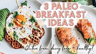 3 PALEO BREAKFAST RECIPES  Gluten free dairy free  healthy [upl. by Eniawed706]