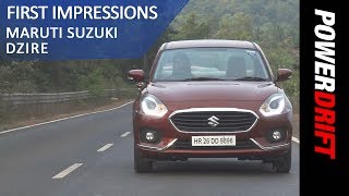 Maruti Suzuki Dzire  First Drive  PowerDrift [upl. by Lev]