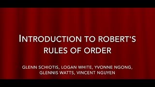 Basics of Roberts Rules [upl. by Acisej]