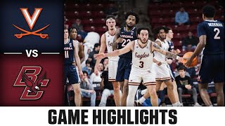 Virginia vs Boston College Game Highlights  202324 ACC Mens Basketball [upl. by Ketty280]