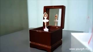 Dancing Ballerina Wooden Music Box CS0342 [upl. by Eba]