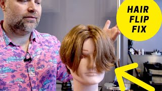 How to STOP Your Hair from Flipping Out  TheSalonGuy [upl. by Zanahs]