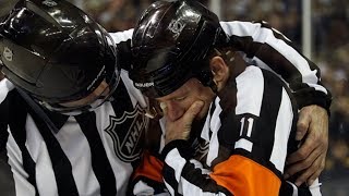 NHL Refs Getting Hit [upl. by Daron]