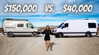 150k vs 40k SPRINTER VAN full tour [upl. by Ydarg767]