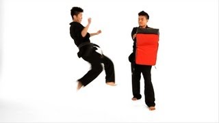 How to Do a Jump Front Kick  Taekwondo Training [upl. by Oicirbaf652]