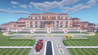 Minecraft HUGE Realistic Mansion Tutorial 3  How to Build Part 1 [upl. by Anedal]