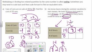 6th Grade 14 Ratio Tables [upl. by Areehs]