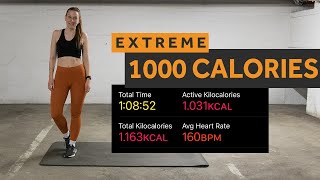 1000 CALORIES WORKOUT  70 MIN EXTREME AT HOME WORKOUT no equipment  041 [upl. by Maurilla778]