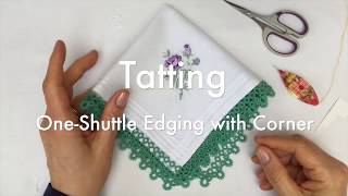 Tatting  One Shuttle Edging from start to finish [upl. by Luelle561]