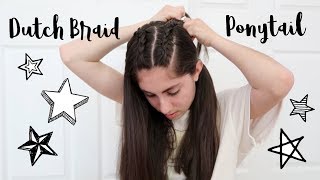 Dutch Braid Ponytail Tutorial  Julia Marley [upl. by Seaden874]