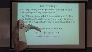 Abstract Algebra Lec 25B Ring Ideals Factor Quotient Rings Prime Ideals Maximal Ideals [upl. by Ardnasyl]