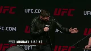 Michael Bisping vs Georges StPierre Press Conference Highlights [upl. by Enylcaj]