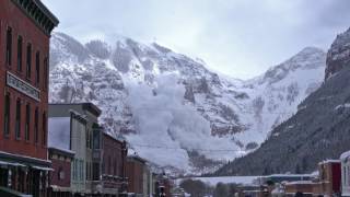 Avalanche Triggered from Colorados Ajax Peak [upl. by Rogerson594]