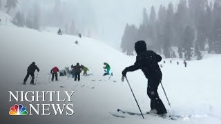 NearDeath Avalanche Experience Caught On Camera  NBC Nightly News [upl. by Hna]