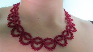 Needle Tatting Necklace [upl. by Leaper]