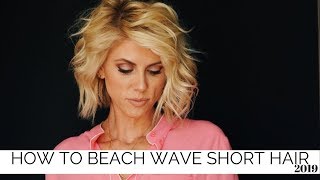 How To Beach Wave Short Hair [upl. by Oneladgam707]