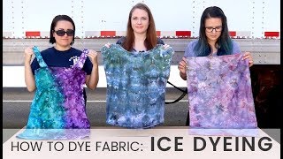 How to Dye Fabric Ice Dyeing [upl. by Evad]