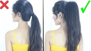 New High Ponytail Hairstyle For School College Work  Long Ponytail [upl. by Auliffe]