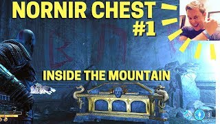 God of War Nornir Chest 1 Inside The Mountain [upl. by Ahseinar]