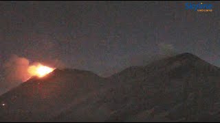 🔴 Recorded live footage from Volcano Etna  Night Eruption  Live Cameras from the world [upl. by Mahmoud]