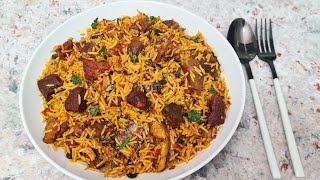 HOW TO MAKE THE BEST NATIVE JOLLOF RICE UPGRADED RECIPENIGERIAN JOLLOF RICEPALM OIL RICE [upl. by Latsyrcal]