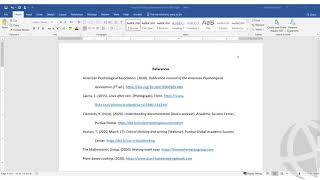 Formatting an APA Style Reference List [upl. by Vanzant104]